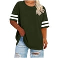 thumbnail image 1 of Womens Oversized Tshirts Casual Crew Neck Tee Shirts Half Sleeve Loose Fit T Shirt Tunic Tops, 1 of 4