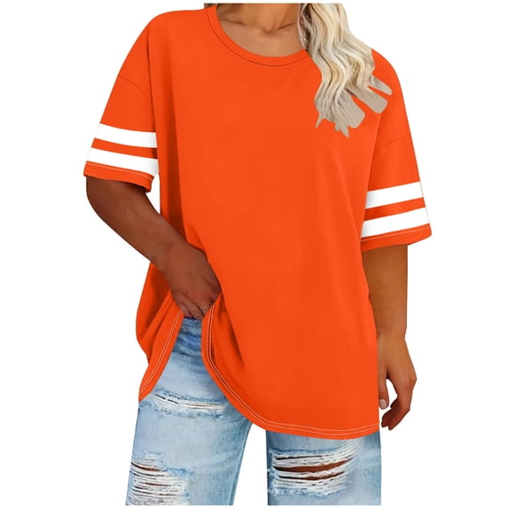 Womens Oversized Tshirts Casual Crew Neck Tee Shirts Half Sleeve Loose Fit T Shirt Tunic Tops