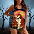 thumbnail image 1 of Womens Oversized Tshirts Plus Size Skull Print Sleeveless Casual U Neck Floral Tee Summer Tops 2026 Fashion, 1 of 4