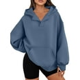 thumbnail image 1 of Womens Oversized V Neck Hoodies with Thumb Hole Pullover Sweatshirts Y2k Clothes Fall Fashion Outfits S, 1 of 8