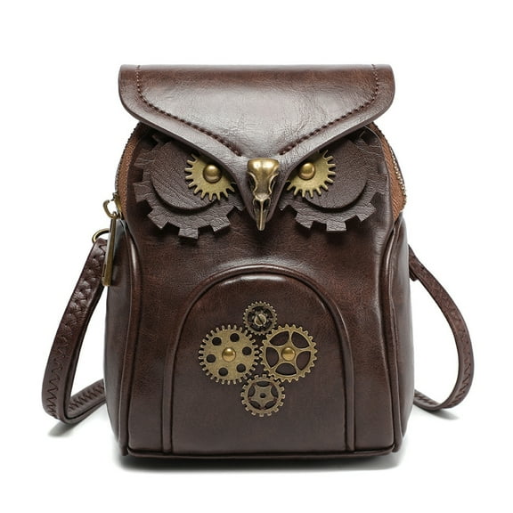 Womens Owl Messenger Bag Trend Crossbody Bag PU Shoulder Bag Coin Purse