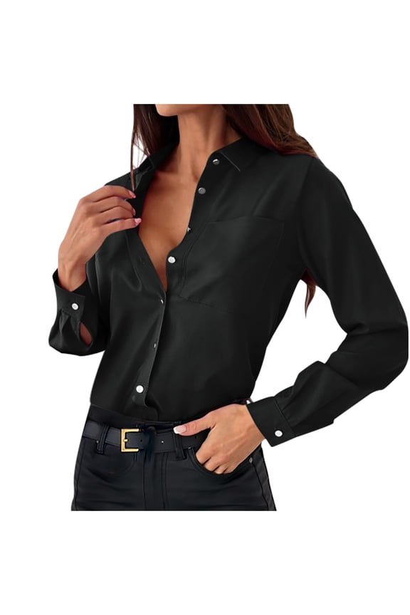 Womens Oxford Shirts Button Down Shirts Cotton Dress Shirts Long Sleeve Collared Work Office Blouses Tunic Tops