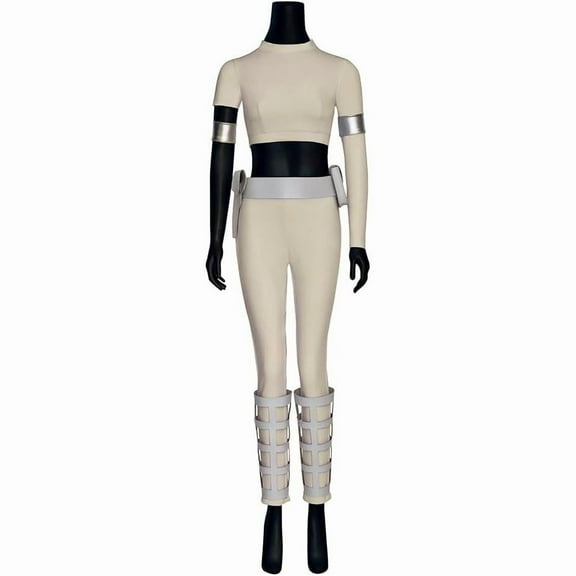 Womens Padme Amidala Style Suit Outfit Top and Pants Set with Accessories