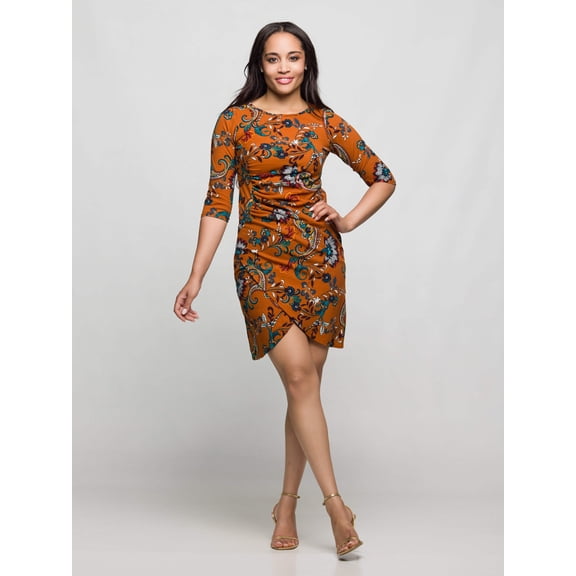 Womens Paisley Tulip Skirt Dress
