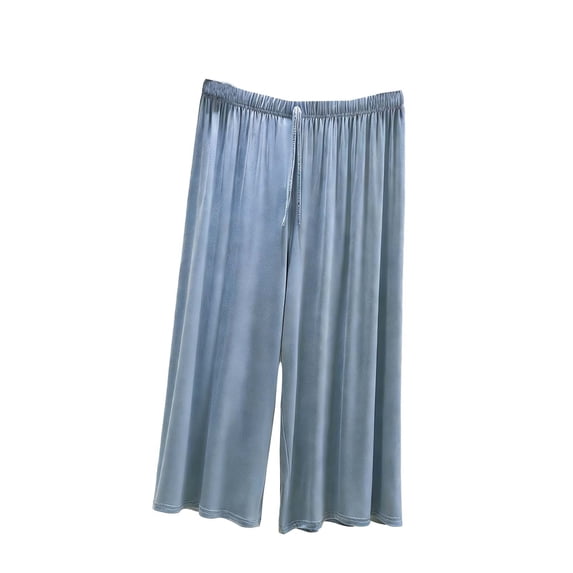 Womens Pajama Capri Pnats Soft Comfortable Lightweight Elastic Drawstring Modal Pajama Bottoms Lounge Shorts