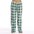 thumbnail image 1 of Womens Pajama Pants Flannel Buffalo Plaid Soft Lounge Warm Bottoms Christmas Winter Holiday Sleepwear with Elastic Waist Cyan XS, 1 of 3