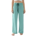 thumbnail image 1 of Womens Pajama Pants Lightweight Casual Comfy Lounge Pants Sleepwear Loungewear PJs Bottoms 2025 Turquoise M, 1 of 4