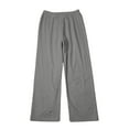 thumbnail image 1 of Womens Pajama Pants Pj Pants Casual Solid Color Fall Winter Flannel Homewear Pajama Bottoms Sleep Pants Grey XL, 1 of 3