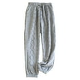 thumbnail image 1 of Womens Pajama Pants Pj Pants Winter Warm Flannel Casual Adjustable Trousers Home Fashion Casual Pajama Bottoms Sleep Pants Grey M, 1 of 5