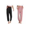 thumbnail image 1 of NOMADIC NOOK Women's Pajama Pants Soft Comfy Pj Pants Lounge Pants for Women's Sleepwear with Pocket Small Black Black/Pink Small, 1 of 2