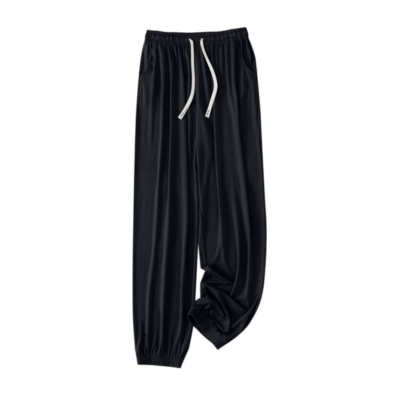 Womens Pajama Pj Pants Lounge Bottoms Pajama Pants Women Soft Cotton Lounge Pants Comfy Casual Pajama Bottoms with Elastic Waistband Women's Pajama Pants for Women In Summer Thin Ruffled Home Pants L