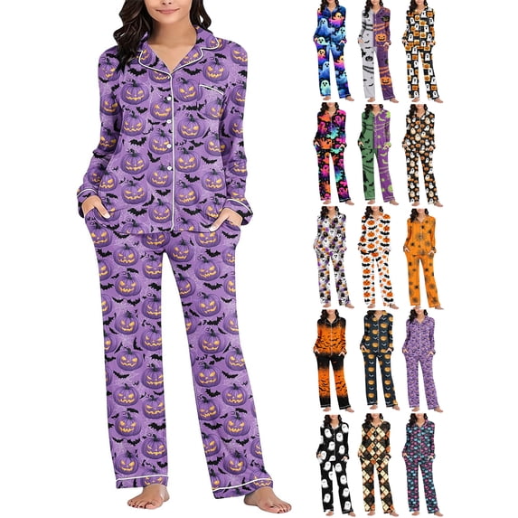 Womens Pajama Set 2‑Piece Top & Pants 4‑Way Stretch Casual Breathable Loungewear Sleepwear with Pocket for Home