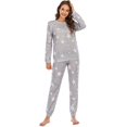 thumbnail image 1 of Womens Pajama Set Long Sleeve Sleepwear Star Print Nightwear Soft Pjs Lounge Sets with Pockets, 1 of 10