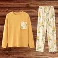thumbnail image 1 of Womens Pajama Set Soft Warm Nightwear Long Sleeve Top and Pant Sleepwear Pajama Sets for Women Short Sleeve Pj Set Casual Loose Loungewear Spring Outfits, 1 of 3