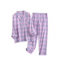 thumbnail image 1 of Womens Pajama Sets 2 Piece Cotton Plaid Pjs Long Sleeve Sleepwear Christmas Button Down Lounge Set, 1 of 9