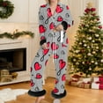 thumbnail image 1 of Womens Pajama Sets Button Heart Print Long Sleeve Top And Pant Pj Set Sleepwear Soft 2 Piece Outfits Loungewear Sets Grey L, 1 of 5