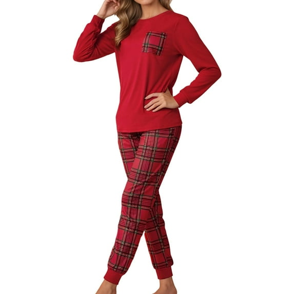 Womens Pajama Sets Christmas Cozy Sleepwear Loungewear Nightwear Nightclothes Homewear