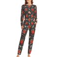 thumbnail image 1 of Womens Pajama Sets, Coffee Mug Cup 2 Piece Pjs Sets Long Sleeve Top and Pajama Pants with Pockets, Comfy Soft Ladies Sleepwear Lounge Sets for Women, 1 of 7