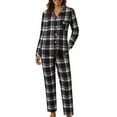 thumbnail image 1 of Womens Pajama Sets Cozy Pajama Long Sleeve Cardigan Plaid Fall Winter Home Sleepwear Loungewear Nightwear Nightclothes Homewear, 1 of 4
