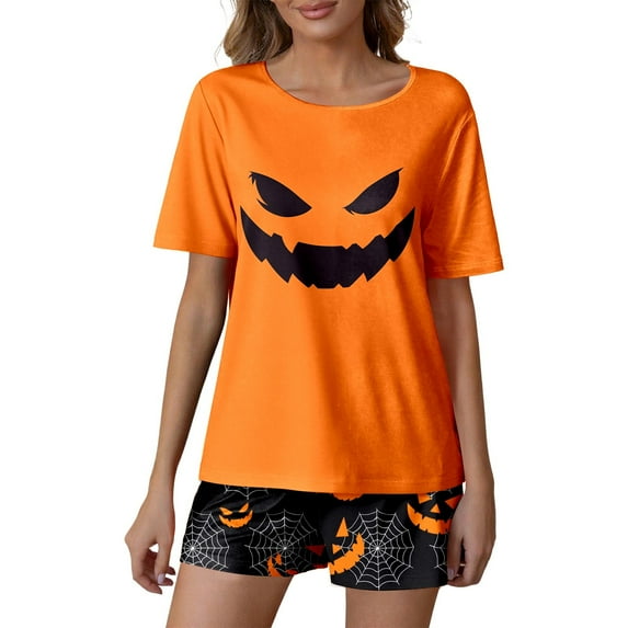Womens Pajama Sets Cozy Comfort Stylish Halloween Leisure Sleepwear Loungewear Nightwear Nightclothes Homewear