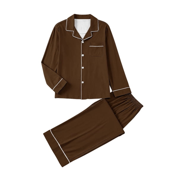 Womens Pajama Sets Long Sleeve Button Down Cooling Sleepwear Soft Comfortable Pj Pants Set