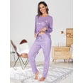 thumbnail image 1 of Womens Pajama Sets Long Sleeve Long Pants Pajamas for Women Cat Print Womens Soft Sleepwear with Pocket 2 Piece Cute Women's Loungewear Set, S-XXL, 1 of 13