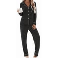 thumbnail image 1 of MLDRA Pajama for Women Sets PJs Button Up Long Sleeve with Lounge Pants Lightweight Soft Cute Women Pajama 2 Piece Set,2026 Fall, 1 of 8