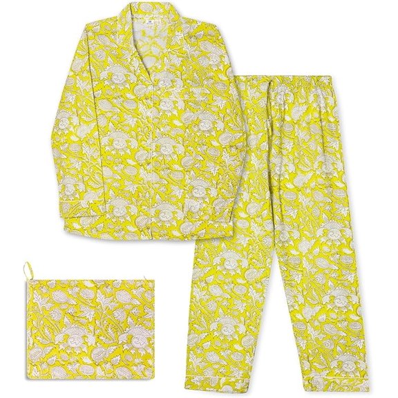 Womens Pajama Sets - Premium Pajamas for Women Set, Soft & Comfortable Two Piece Sets for Women Sleepwear, Stylish Pijamas de Mujer, Perfect PJ Sets (Fluorescent Yellow-XXL)