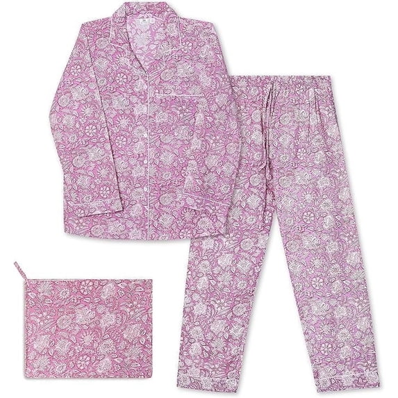 Womens Pajama Sets - Premium Pajamas for Women Set, Soft & Comfortable Two Piece Sets for Women Sleepwear, Stylish Pijamas de Mujer, Perfect PJ Sets (Light Purple-XL)