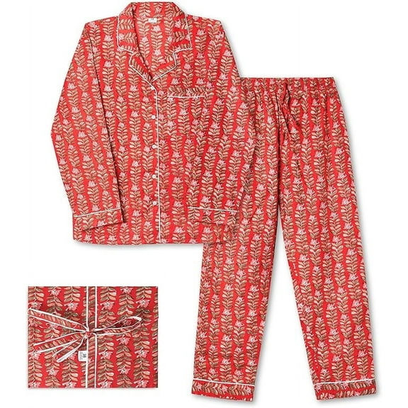 Womens Pajama Sets - Premium Pajamas for Women Set, Soft & Comfortable Two Piece Sets for Women Sleepwear, Stylish Pijamas de Mujer, Perfect PJ Sets (RED, XXL)