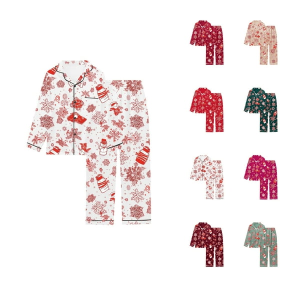 Womens Pajama Sets – Two Piece Sleepwear for Women Ideal for Spring, Travel or Spa Day Printed Women's Long Sleeved Pajamas Pajamas