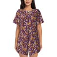 thumbnail image 1 of Womens Pajama Sets With Pocket, Buffalo Plaid Butterflys Lounge Sets Short Sleeve Sleepwear PJ Sets for Women, 1 of 6