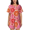 thumbnail image 1 of Womens Pajama Sets With Pocket, Colorful Orange Lounge Sets Short Sleeve Sleepwear PJ Sets for Women, 1 of 6
