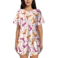 thumbnail image 1 of Womens Pajama Sets With Pocket, Cowgirl Boots Lounge Sets Short Sleeve Sleepwear PJ Sets for Women, 1 of 6