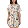 thumbnail image 1 of Womens Pajama Sets With Pocket, Cute Dog leaf Lounge Sets Short Sleeve Sleepwear PJ Sets for Women, 1 of 6