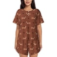 thumbnail image 1 of Womens Pajama Sets With Pocket, Dachshund Dog Puppy No.1040 Lounge Sets Short Sleeve Sleepwear PJ Sets for Women, 1 of 6