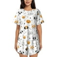thumbnail image 1 of Womens Pajama Sets With Pocket, Dog Puppy Lounge Sets Short Sleeve Sleepwear PJ Sets for Women, 1 of 6