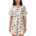 thumbnail image 1 of Womens Pajama Sets With Pocket, Excavator Lounge Sets Short Sleeve Sleepwear PJ Sets for Women, 1 of 6