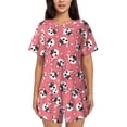 thumbnail image 1 of Womens Pajama Sets With Pocket, French Bulldog Face Lounge Sets Short Sleeve Sleepwear PJ Sets for Women, 1 of 6