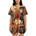 thumbnail image 1 of Womens Pajama Sets With Pocket, Halloween Cute Cat and Dog (2) Lounge Sets Short Sleeve Sleepwear PJ Sets for Women, 1 of 6