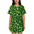 thumbnail image 1 of Womens Pajama Sets With Pocket, Happy St. Patrick's day Lounge Sets Short Sleeve Sleepwear PJ Sets for Women, 1 of 6
