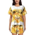 thumbnail image 1 of Womens Pajama Sets With Pocket, Honey Bee Lounge Sets Short Sleeve Sleepwear PJ Sets for Women, 1 of 6