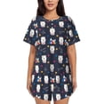 thumbnail image 1 of Womens Pajama Sets With Pocket, Llamas 1 Lounge Sets Short Sleeve Sleepwear PJ Sets for Women, 1 of 6