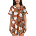 thumbnail image 1 of Womens Pajama Sets With Pocket, Various Pumpkins Lounge Sets Short Sleeve Sleepwear PJ Sets for Women, 1 of 6