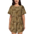 thumbnail image 1 of Womens Pajama Sets With Pocket, abstract Leopard tiger print Lounge Sets Short Sleeve Sleepwear PJ Sets for Women, 1 of 1