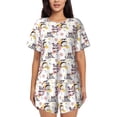 thumbnail image 1 of Womens Pajama Sets With Pocket, be cool panda Lounge Sets Short Sleeve Sleepwear PJ Sets for Women, 1 of 6