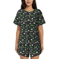 thumbnail image 1 of Womens Pajama Sets With Pocket, funny Dinosaur eyes Lounge Sets Short Sleeve Sleepwear PJ Sets for Women, 1 of 6