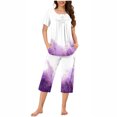 thumbnail image 1 of Womens Pajama Sets Women's Short Sleeve Sleepshirt And Pants Sets Loungewear Pajamas With Pockets Gift for Women, 1 of 6