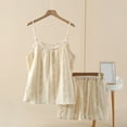 thumbnail image 1 of Womens Pajama Sets Womens Cotton Pajama Set Printed Set Spaghetti Strap Top and Shorts Loungewear, 1 of 5