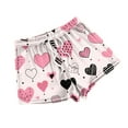 thumbnail image 1 of Womens Pajama Shorts Heart Print Flannel Bottoms Drawstring Waist Lounge Casual Comfy Spring Sleep Shorts 2025 XL Polyester, 1 of 3